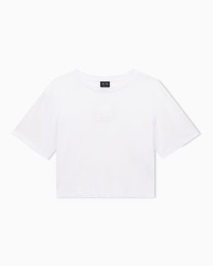 ARMANI EXCHANGE Cropped T-Shirts - White
