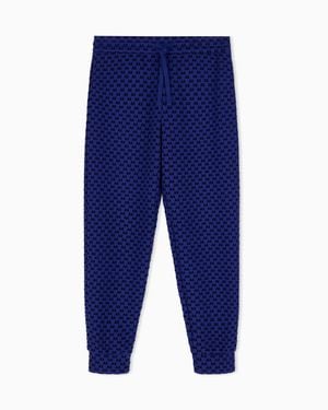 ARMANI EXCHANGE Regular Fit Jersey Pants With Bonded Stretch - Blue