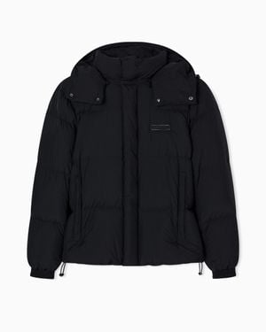 ARMANI EXCHANGE Quilted Down Jacket With Hood - Black