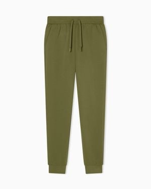 ARMANI EXCHANGE Regular Fit Pants Jersey Bonded Stretch Cotton - Green