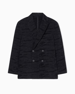 ARMANI EXCHANGE Jacquard Denim Jacket - Blue