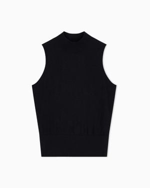 ARMANI EXCHANGE Regular Fit Knit Top - Black