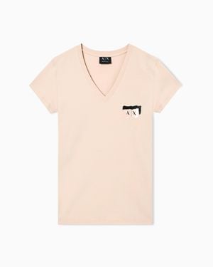 ARMANI EXCHANGE Slim Fit T-Shirts - Natural