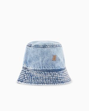 ARMANI EXCHANGE Lightweight Denim Bucket Hat - Blue