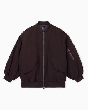 ARMANI EXCHANGE Oversized Blouson Jacket - Purple