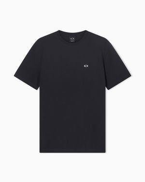 ARMANI EXCHANGE Regular Fit Cotton T-Shirt - Black