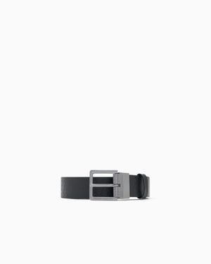 ARMANI EXCHANGE Tongue Belt Adjustable And Reversible - White