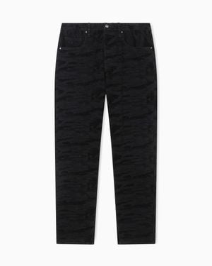 ARMANI EXCHANGE Loose Cotton Jeans - Black