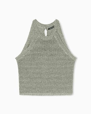 ARMANI EXCHANGE Perforated Top - Gray