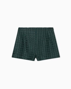 ARMANI EXCHANGE Textured Fabric Shorts - Green