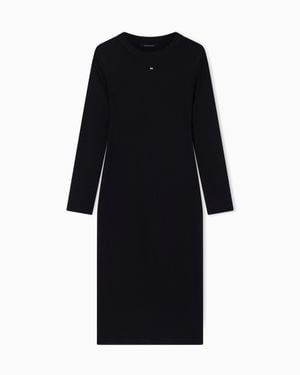 ARMANI EXCHANGE Fitted Midi Dress - Black
