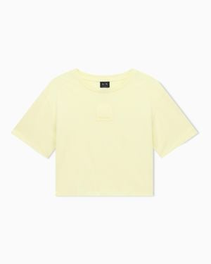 ARMANI EXCHANGE Cropped T-Shirts - Yellow