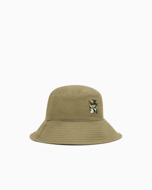 ARMANI EXCHANGE Twill Bucket Hat With Ribbons - Green