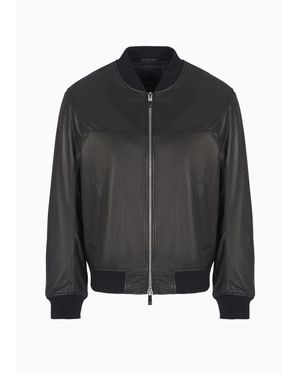Armani Exchange Black Leather Jacket