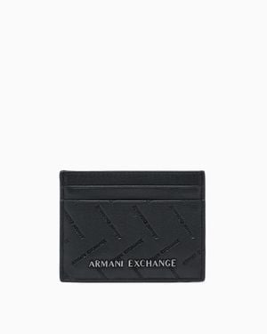 ARMANI EXCHANGE Smooth Texture Card Holder - Black