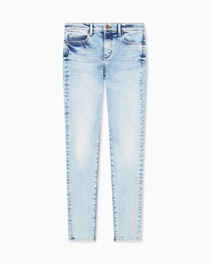 ARMANI EXCHANGE Super Skinny Stretch Denim Jeans With Details - Blue