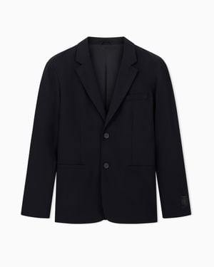 ARMANI EXCHANGE Single Breasted Jacket - Blue