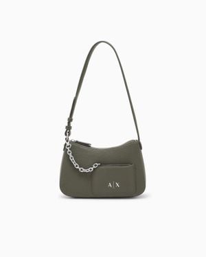 ARMANI EXCHANGE Clutch Bag With An Adjustable Strap And Chain - White