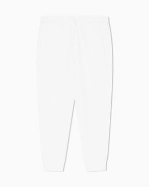 ARMANI EXCHANGE Bonded Stretch Cotton Sweatpants With Ribbed Cuffs Icon - White
