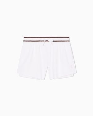 ARMANI EXCHANGE Shorts With Contrasting Profile - White