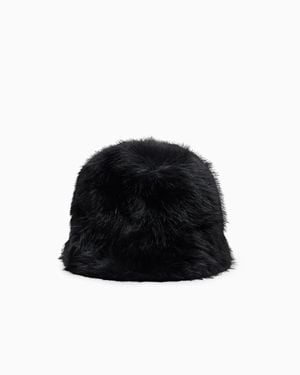 ARMANI EXCHANGE Reversible Bucket Hat - Black