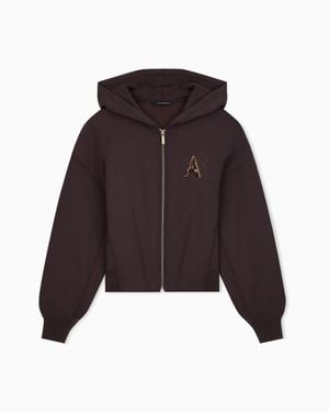 ARMANI EXCHANGE Sweatshirt Stretch Viscose Scuba - Purple