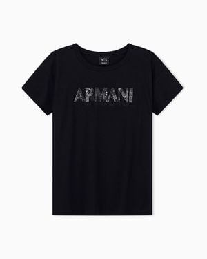 ARMANI EXCHANGE Oversized T-Shirt - Black