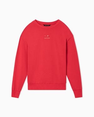 ARMANI EXCHANGE Scuba Stretch Minimal Chic Sweatshirt - Red