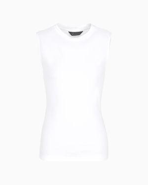 ARMANI EXCHANGE High Neck Top - White