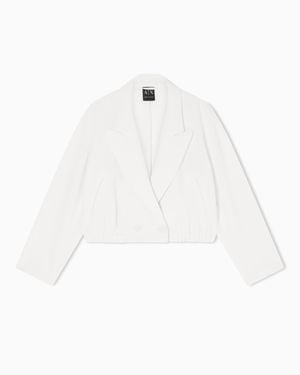 ARMANI EXCHANGE Dobby Fabric Jacket - White