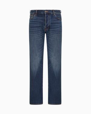 ARMANI EXCHANGE J88 Relaxed Straight Jeans - Blue