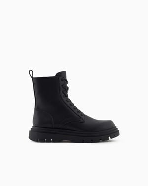 ARMANI EXCHANGE Leather Amphibians - Black