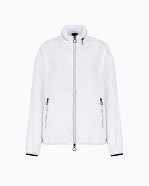 ARMANI EXCHANGE Full Zip Jacket With Removable Hood - White