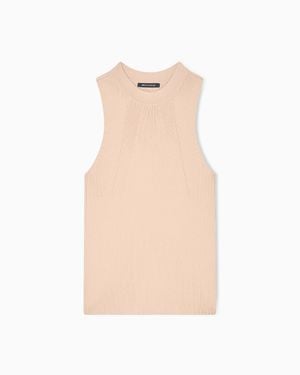ARMANI EXCHANGE Round-Neck Top - Natural