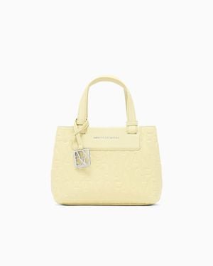 ARMANI EXCHANGE Tote Shopping Bag With Coated Belts - Metallic
