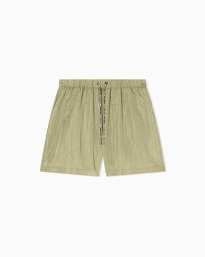 ARMANI EXCHANGE Shiny Nylon Shorts - Green
