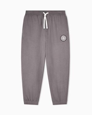ARMANI EXCHANGE Regular Fit Pants Cotton French Terry - Gray