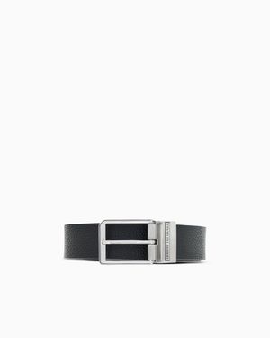 ARMANI EXCHANGE Reversible Tongue Belt With An Adjustable Fit - White