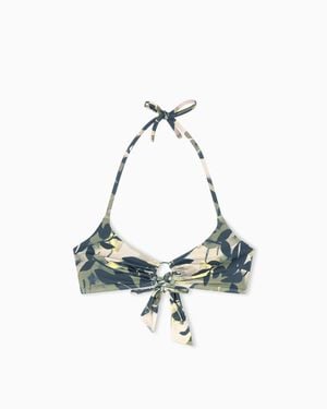 ARMANI EXCHANGE Bikini Top Elasticated Band - White