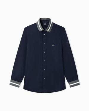 ARMANI EXCHANGE Cotton Shirt - Blue