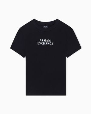 ARMANI EXCHANGE Regular Fit T-Shirt - Black
