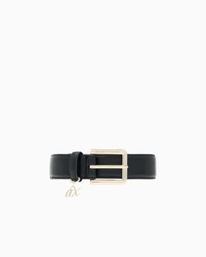 ARMANI EXCHANGE Tongue Belt Regular Fit - White