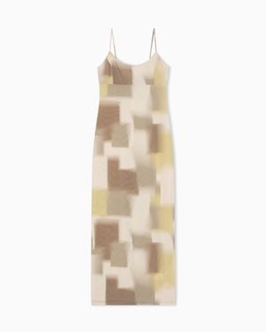 ARMANI EXCHANGE Maxi Dress With Thin Straps - Natural
