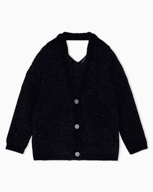 ARMANI EXCHANGE Regular Fit Cardigan Knitted - Blue
