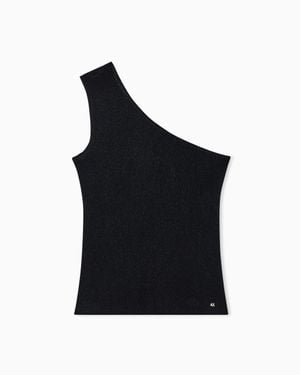 ARMANI EXCHANGE One-Shoulder Top - Black