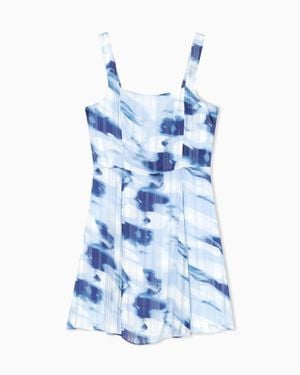 ARMANI EXCHANGE Short Striped Dress - Blue