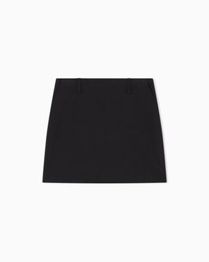 ARMANI EXCHANGE Flared Mini Skirt - Black