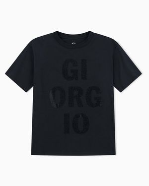 ARMANI EXCHANGE Relaxed Fit T-Shirts - Black