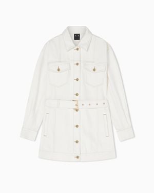 ARMANI EXCHANGE Rigid Denim Jacket - White