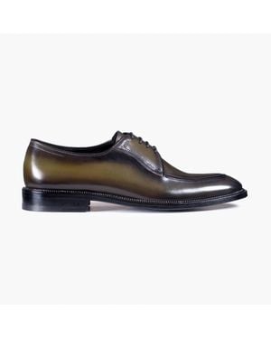 Armos Khaki Patina Leather Derby - Black